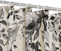Grey Eucalyptus Shower Curtain, Watercolor Plant Leaves with Floral Bathroom Shower Curtain Set, Gray White, 72x72
