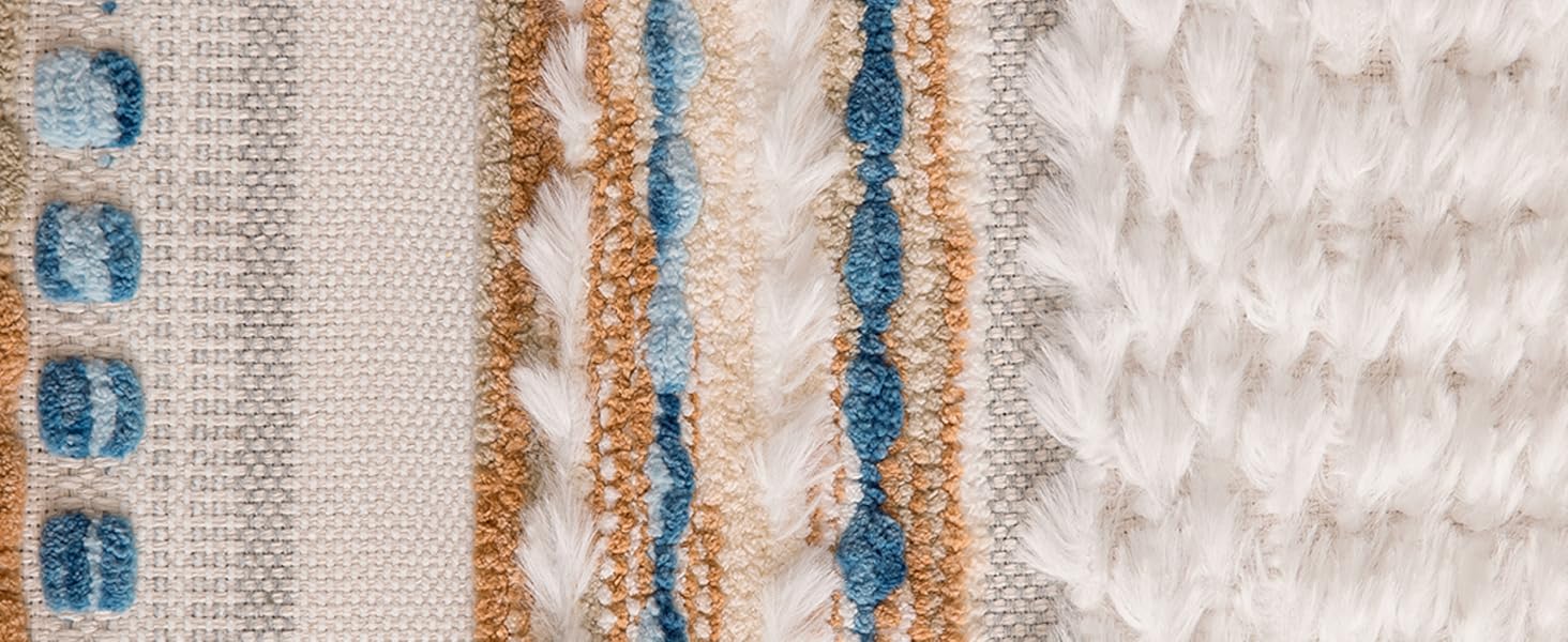 Boho Chenille Tufted Couch Throw Pillow Covers 18x18 Inch Set of 2 Farmhouse Striped Decorative Pillow Covers Accent Neutral Square Pillowcase Green Cushion Covers for Livingroom Sofa Bed