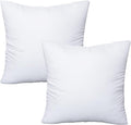 OKBA Throw Pillows Insert Set of 2, with 100% Cotton Cover,Bed and Couch - Indoor Hotel Decorative Pillows, 20x20 in White Pillows Inserts